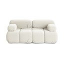 Biała aksamitna sofa modułowa 190 cm Lokua – Makamii