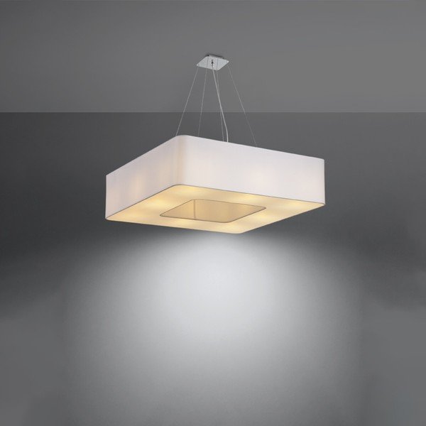 Biała lampa wisząca z tekstylno-szklanym kloszem Piano – Sollux-image-3