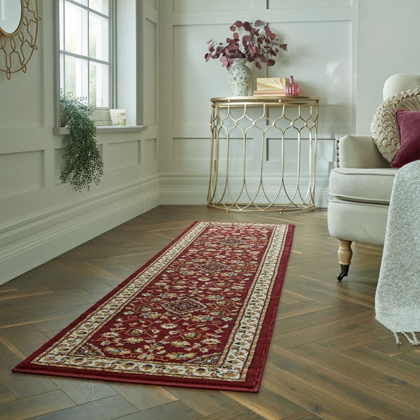 Czerwony chodnik 66x300 cm Sherborne – Flair Rugs-image-1