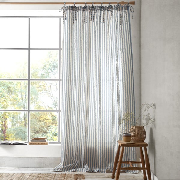 Niebieska firanka 140x183 cm Zanzibar Stripe – Pineapple Elephant-image-1