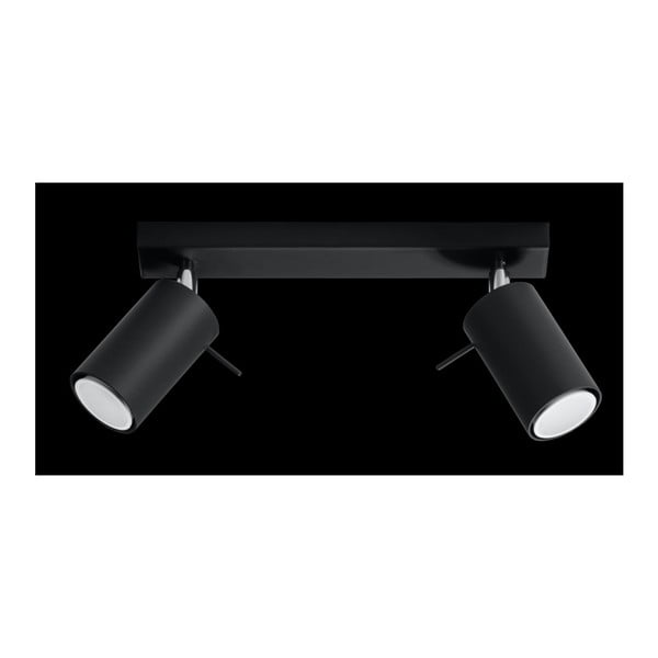 Czarna lampa punktowa 8x30 cm Etna – Sollux-image-4