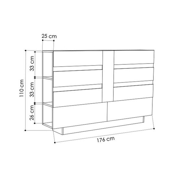Biały zagłówek łóżka ze schowkiem i antracytowym elementem Homitis Eddo-image-2