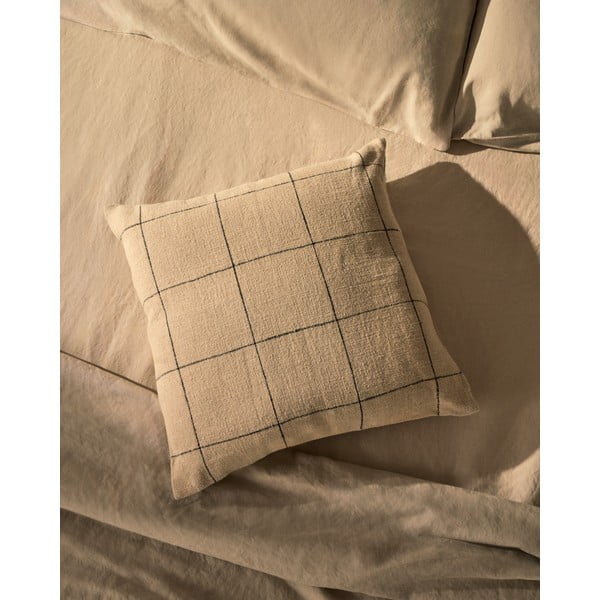 Poszewka na poduszkę z mieszanki lnu 45x45 cm Ayame – Kave Home-image-1