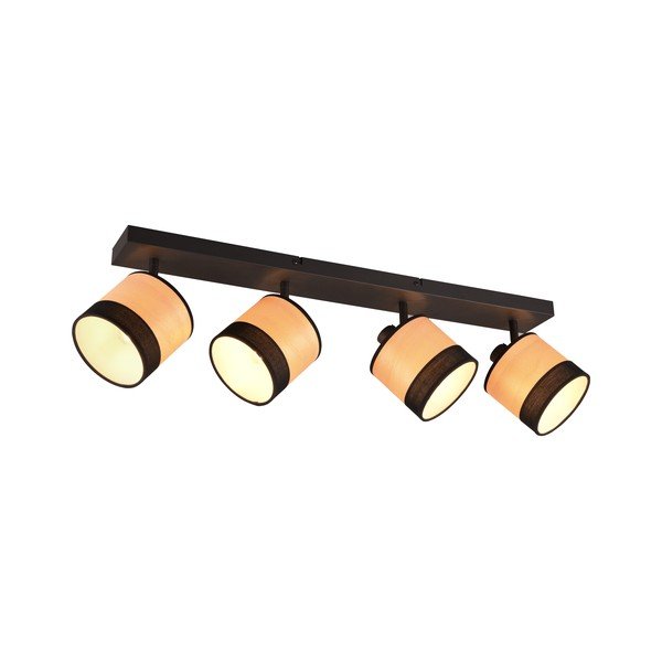 Czarno-naturalna lampa sufitowa ø 12 cm Bolzano – Reality-image-2