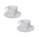 Białe filiżanki zestaw 2 szt. new bone china 80 ml Queen – Brandani