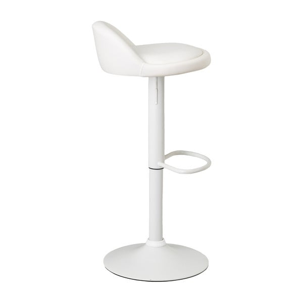 Białe hokery z imitacji skóry z regulowaną wysokością zestaw 2 szt. (wysokość siedziska 72 cm) – Casa Selección-image-2