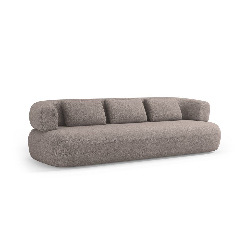 Jasnobrązowa sofa z materiału bouclé 226 cm Jenny – Micadoni