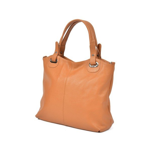 Koniakowa torebka skórzana Luisa Vannini Tote-image-3