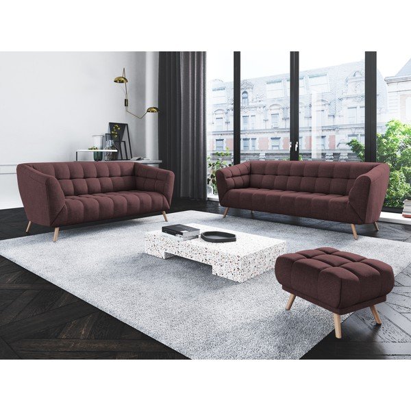 Ciemnoczerwona sofa Interieurs 86 Étoile, 170 cm-image-1