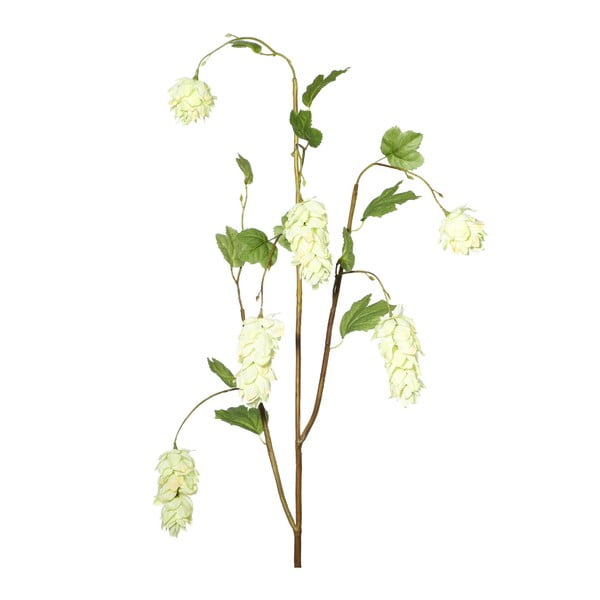 Sztuczna gałązka z białymi kwiatkami Ixia Lupulus, wys. 120 cm