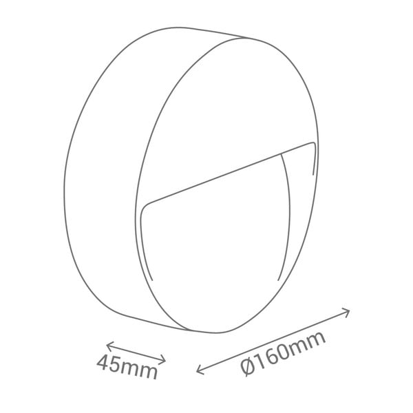 Ciemnoszary okrągły kinkiet SULION Kamal, ø 15 cm-image-2