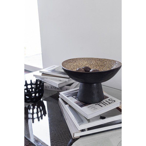 Czarno-beżowa kamionkowa misa ø 31,5 cm By Hand  – Mette Ditmer Denmark-image-2