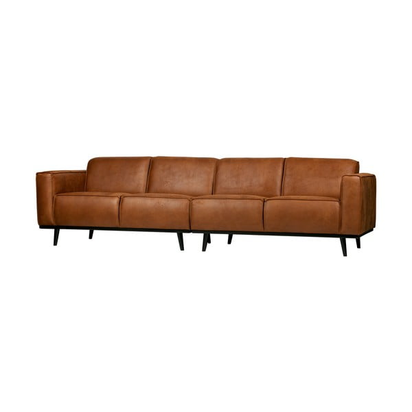 Brązowa sofa z imitacji skóry 280 cm Statement – WOOOD-image-2