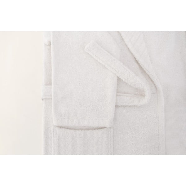 Biały bawełniany szlafrok w rozmiarze L/XL – Foutastic-image-4
