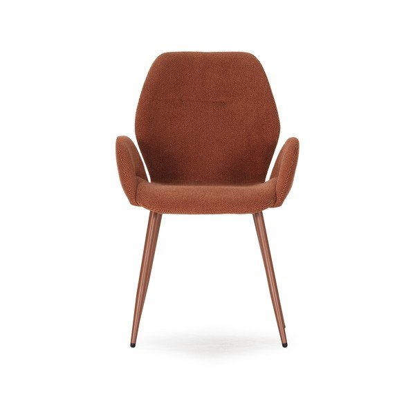 Tapicerowane fotele jadalniane zestaw 2 szt. w kolorze terakoty Ansu – Marckeric-image-2