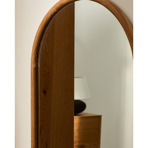 Lustro z drewnianą ramą ścienne 55x155 cm Milsa – Kave Home-image-2