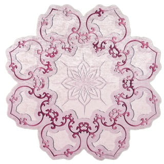 Różowy dywan Vitaus Camina Feo, ⌀ 80 cm
