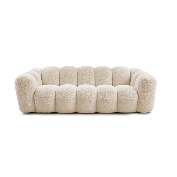 Beżowa sofa z materiału bouclé 232 cm Hippolyte – Bobochic Paris