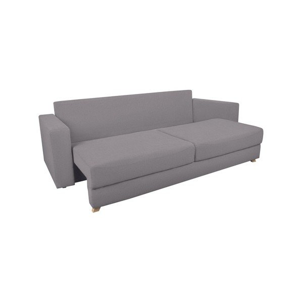Jasnoszara rozkładana sofa 3-osobowa Kooko Home Soul-image-3