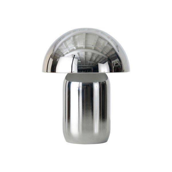 Metalowa lampa stołowa LED ze ściemniaczem w kolorze srebra z połyskiem (wysokość 17 cm) Ted – Ellos Home-image-3
