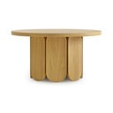 Naturalny okrągły stolik z blatem w dekorze dębu 78x78 cm Soft – Woodman