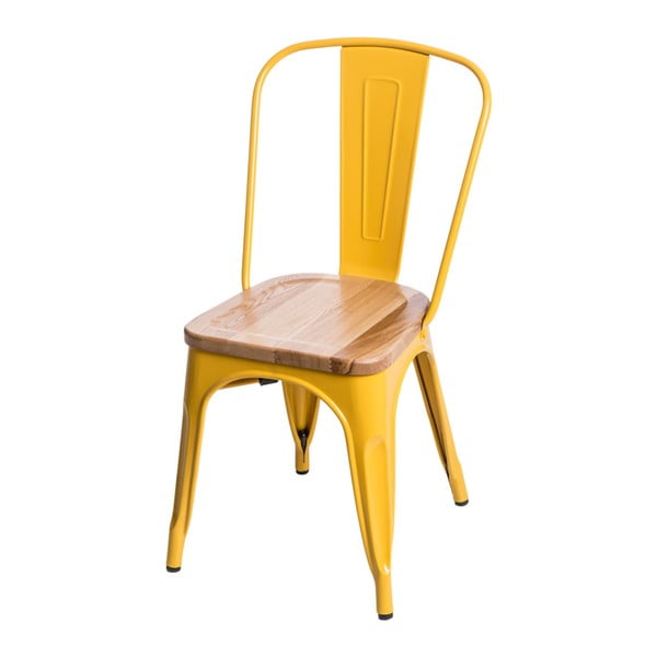 Żółte krzesło D2 Paris Ash Wood