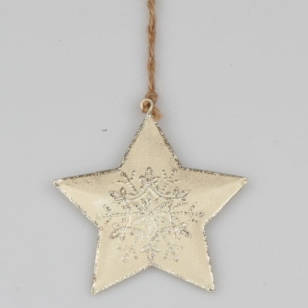 Metalowa dekoracja wisząca w kształcie gwiazdy Dakls Snowing