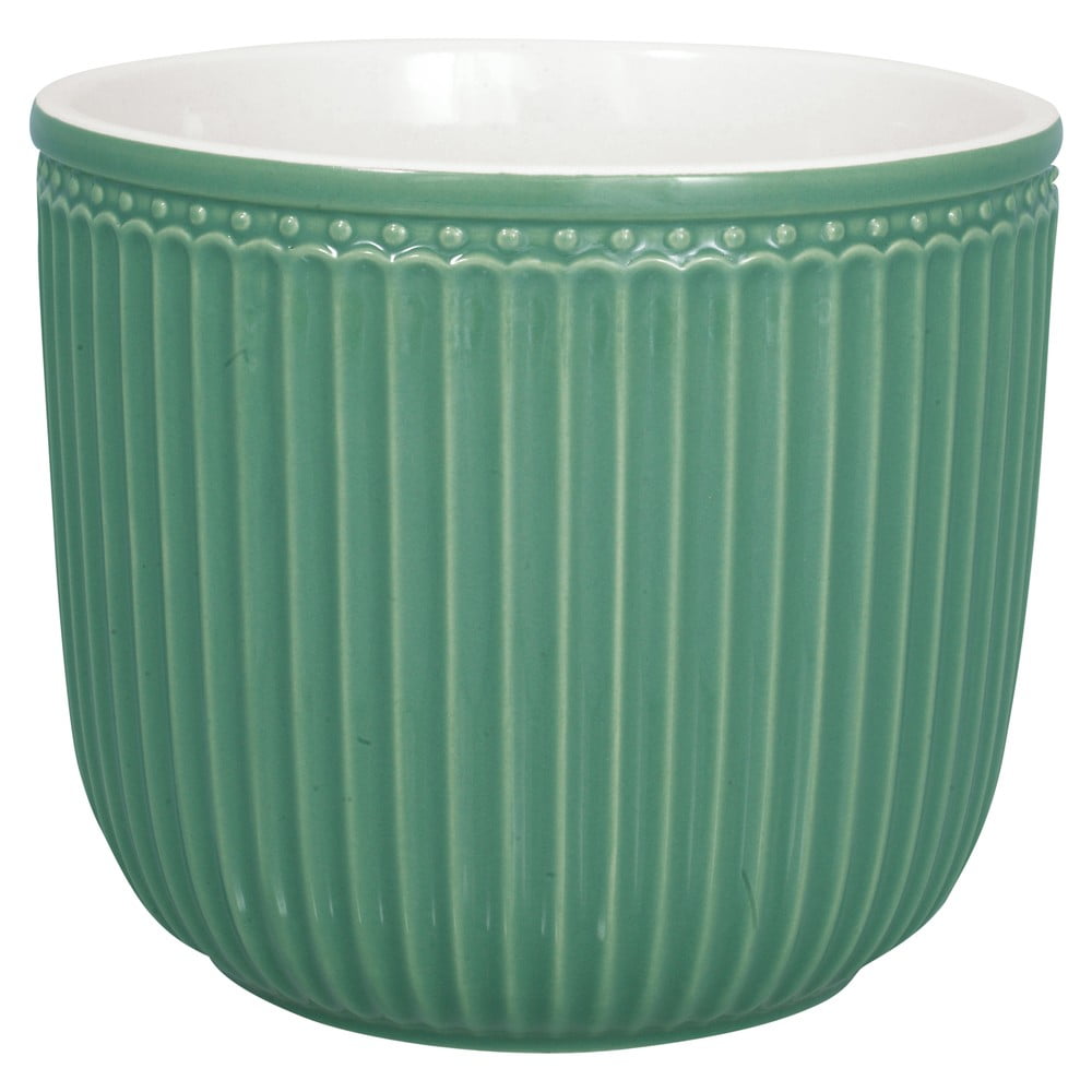 Zielona ceramiczna doniczka Green Gate Alice, ø 14 cm