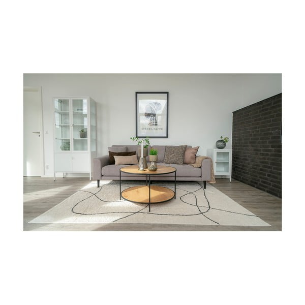 Okrągły stolik z blatem w dekorze dębu ø 80 cm Vita – House Nordic-image-4