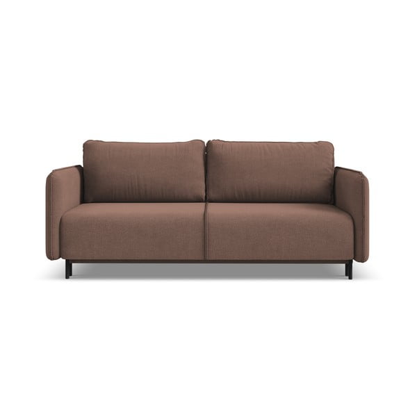 Różowa rozkładana/ze schowkiem sofa 226 cm Luana – Makamii