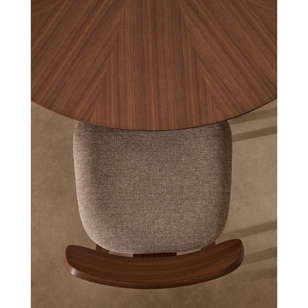 Okrągły stół z blatem w dekorze orzecha ø 120 cm Naanim – Kave Home-image-1