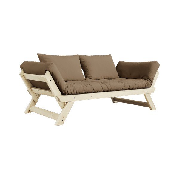 Sofa rozkładana z brązowym pokryciem Karup Design Bebop Natural/Mocca-image-3