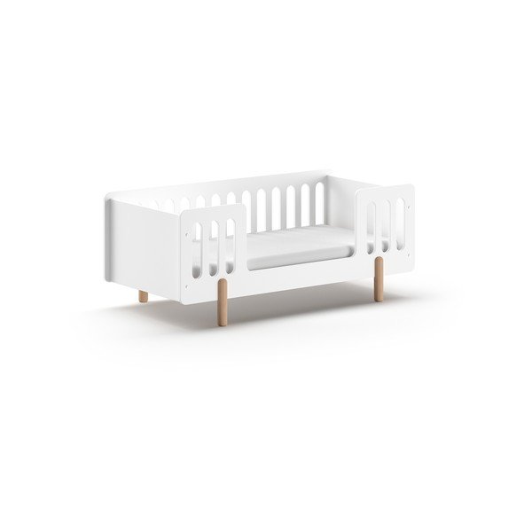 Białe łóżeczko z litego drewna sosnowego 70x140 cm SMILE – Vipack-image-2