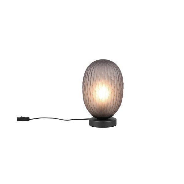 Lampa stołowa w kolorze matowej czerni ze szklanym kloszem (wysokość 28,5 cm) Facette – Trio-image-4