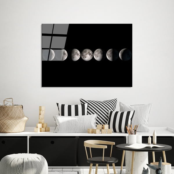 Szklany obraz 100x70 cm Moon Phases – Wallity-image-2