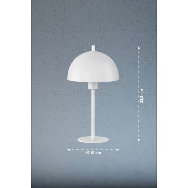 Biała lampa stołowa z metalowym kloszem (wysokość 33,5 cm) Kia – Fischer & Honsel-image-3