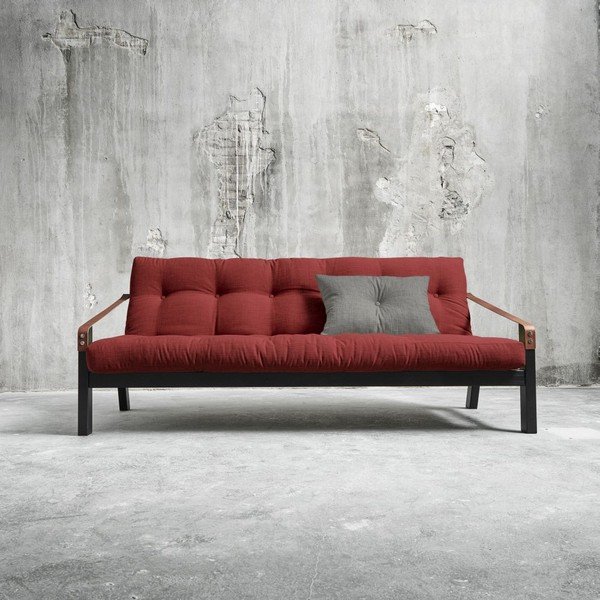 Sofa rozkładana Karup Poetry Black/Passion Red/Granite Grey-image-2