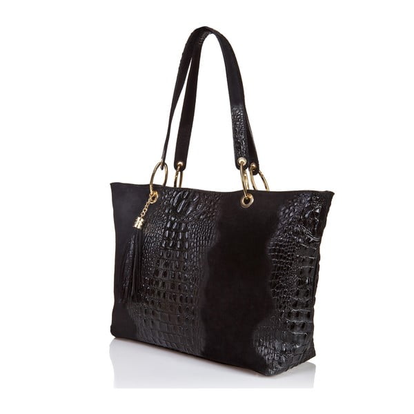 Czarna torebka skórzana Massimo Castelli Barnaba-image-1