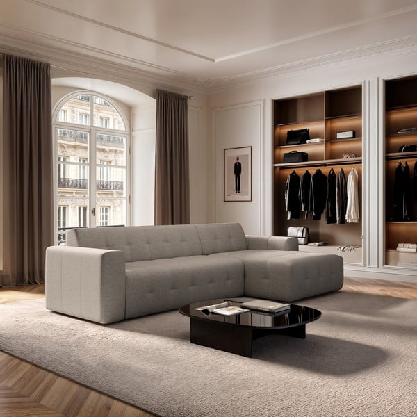 Jasnobrązowy narożnik (prawostronny/z szezlongiem) Tuil – Rodier-image-1