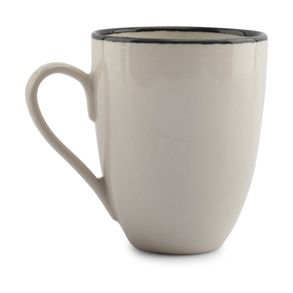 Czarny/kremowy kamionkowy kubek 350 ml Gravel – ONA