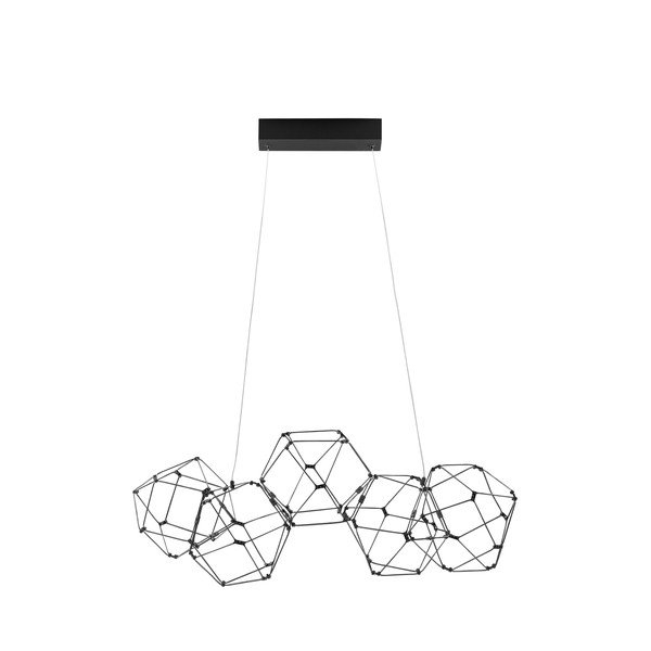 Czarna aluminiowa lampa wisząca LED Nebula – Nova Luce