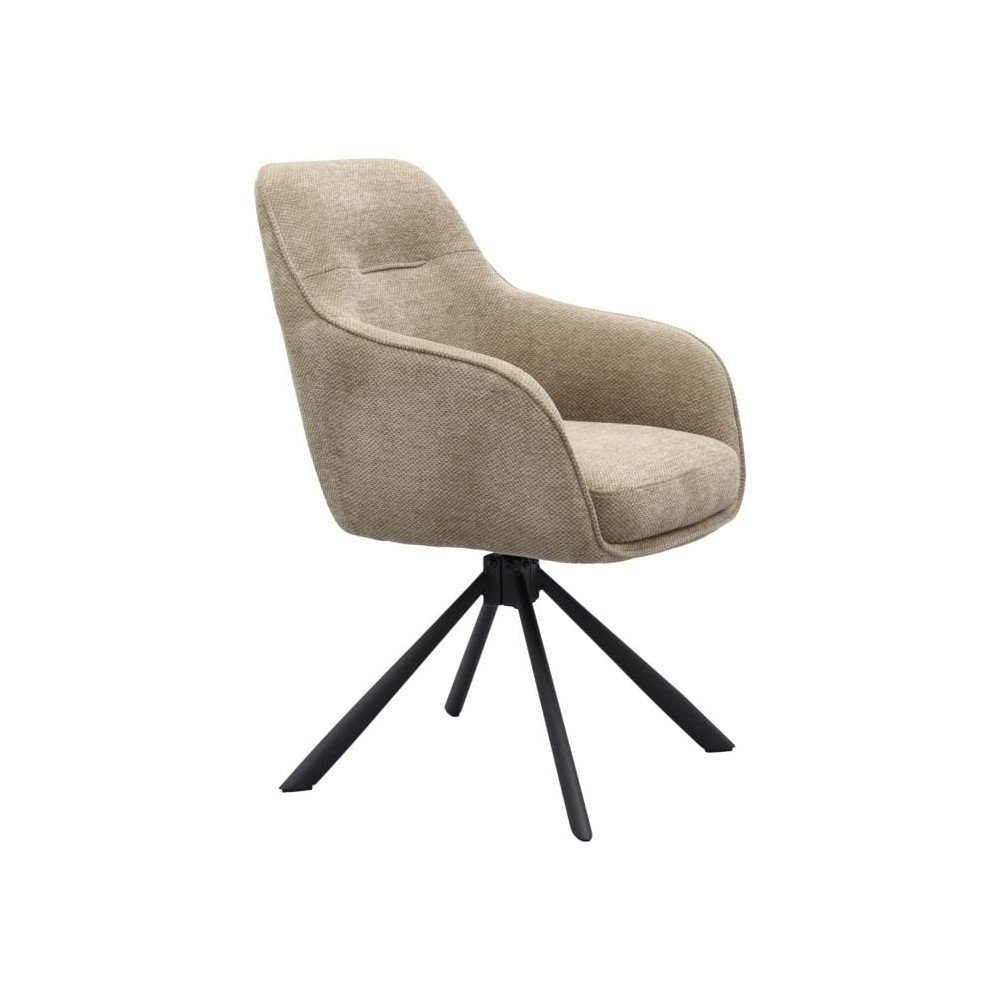 Szarobrązowy tapicerowany fotel jadalniany z podłokietnikami Avola – Unique Furniture (zdjęcie 2)