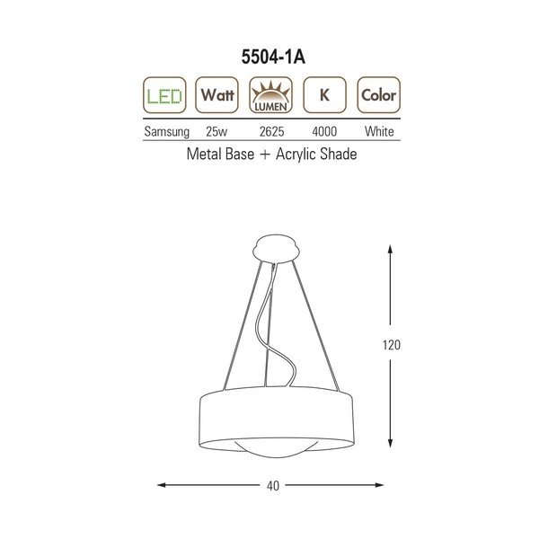 Biała lampa wisząca Homemania Decor Salvo-image-2