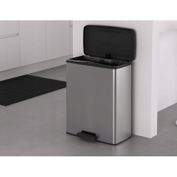 Plastikowy kosz na śmieci na pedał 65 l Rectangular – Curver-image-1