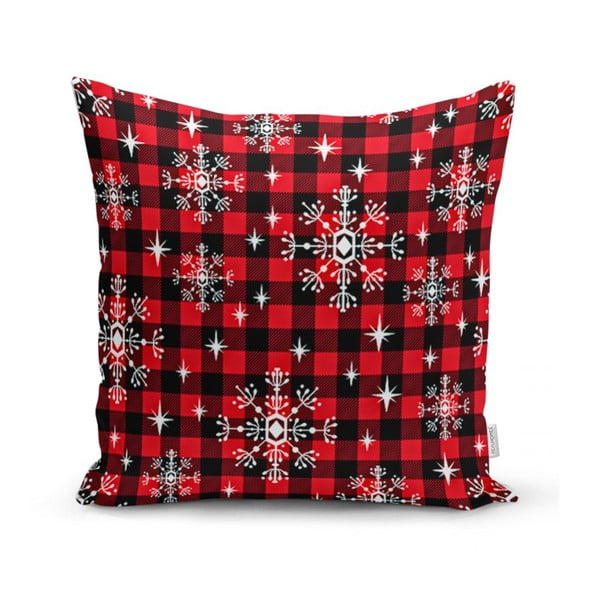 Zestaw 4 świątecznych poszewek na poduszki i bieżnika Minimalist Cushion Covers Christmas Tartan-image-3