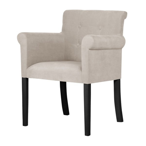 Białe krzesło z czarnymi nogami Ted Lapidus Maison Flacon