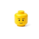 Żółte pudełko w kształcie głowy LEGO® boy, 10,5x10,6x12 cm