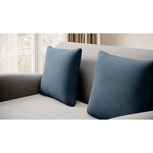 Niebieska/jasnoszara aksamitna rozkładana sofa 130 cm Ario – ELTAP-image-4