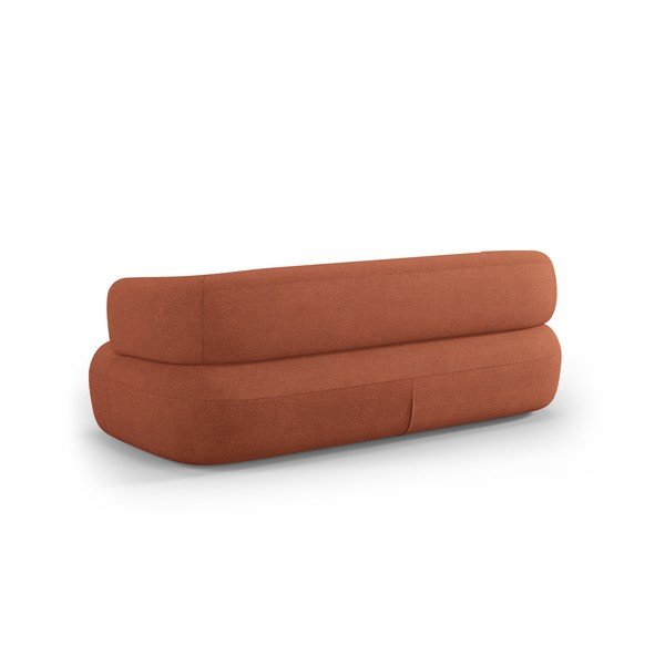 Sofa z materiału bouclé w kolorze terakoty 178 cm Jenny – Micadoni -image-3
