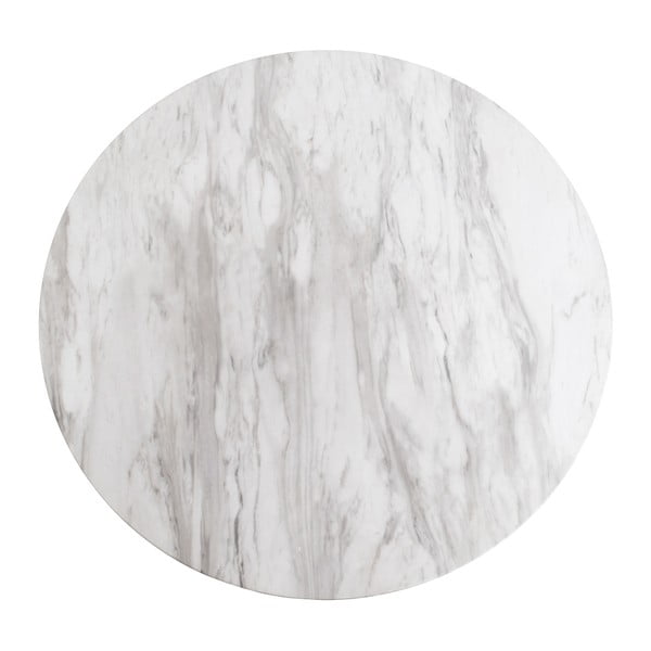 Okrągły stół z blatem w dekorze marmuru ø 90 cm Bolzano – House Nordic-image-3